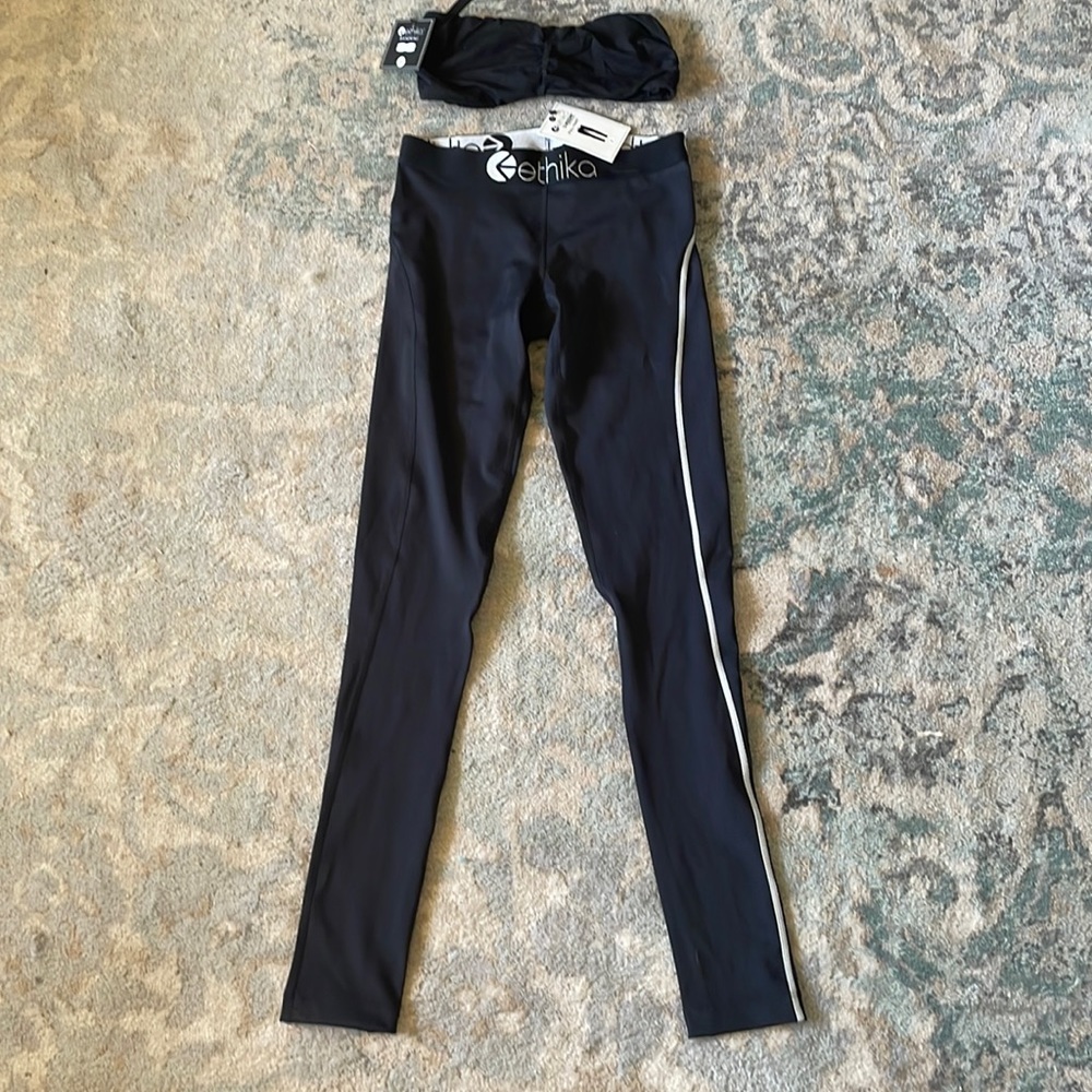 NWT- Ethika Performance tights and Bandeau Bra Set - Small